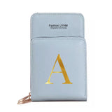 Waterproof Crossbody Bag Wallets 26 Letter Print Card Pack