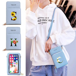 Waterproof Touch Screen Mobile Phone Bags Women Shoulder Bag Pu Leather Wallet