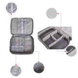 Waterproof Travel Elec. Organizer Bag Double Layer Large Capacity