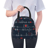 Waterproof Nurse Bag Insulated Lunch Bag with Heart Pattern