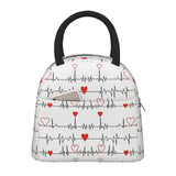 Waterproof Nurse Bag Insulated Lunch Bag with Heart Pattern