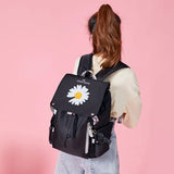 Waterproof USB Charging Women Nylon School Bags For Teenager Girls Flowers Print