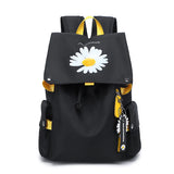 Waterproof USB Charging Women Nylon School Bags For Teenager Girls Flowers Print