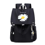 Waterproof USB Charging Women Nylon School Bags For Teenager Girls Flowers Print