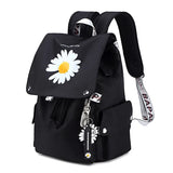 Waterproof USB Charging Women Nylon School Bags For Teenager Girls Flowers Print