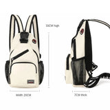 Waterproof USB Leather Crossbody Bag Anti-theft Shoulder Sling Bag