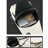 Waterproof USB Leather Crossbody Bag Anti-theft Shoulder Sling Bag