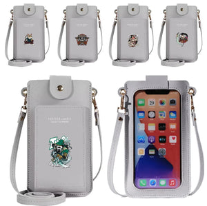 Waterproof Wallets Card Holder Crossbody Bags Samurai Print Purse