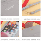 Waterproof Wallets Card Holder Crossbody Bags Samurai Print Purse