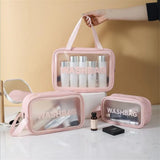 Waterproof Transparent Cosmetic Case Large Capacity Portable Travel Bag
