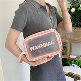 Waterproof Transparent Cosmetic Case Large Capacity Portable Travel Bag