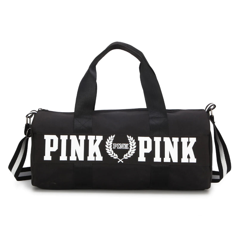 Waterproof Gym Bag for Women & Men Pink Nylon Handbags