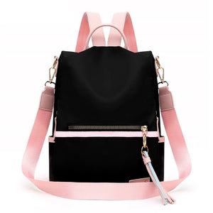 Waterproof Women Backpack Oxford Girl School Bag Contrast Female Shoulder Bags
