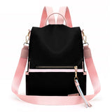 Waterproof Women Backpack Oxford Girl School Bag Contrast Female Shoulder Bags