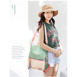 Waterproof Women Backpack Oxford Girl School Bag Contrast Female Shoulder Bags