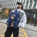 Waterproof Purple Women Backpack Preppy Travel Rucksack Fancy School Bag