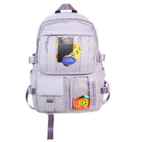 Waterproof Purple Women Backpack Preppy Travel Rucksack Fancy School Bag