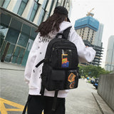 Waterproof Purple Women Backpack Preppy Travel Rucksack Fancy School Bag