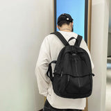 Waterproof Leather Backpack School Laptop Bag