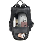 Waterproof Women's Backpack Mochila Soft Leather Durable Travel Bag