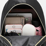 Waterproof Zipper School Bag Nylon Women Mini Backpack