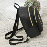 Waterproof Zipper School Bag Nylon Women Mini Backpack