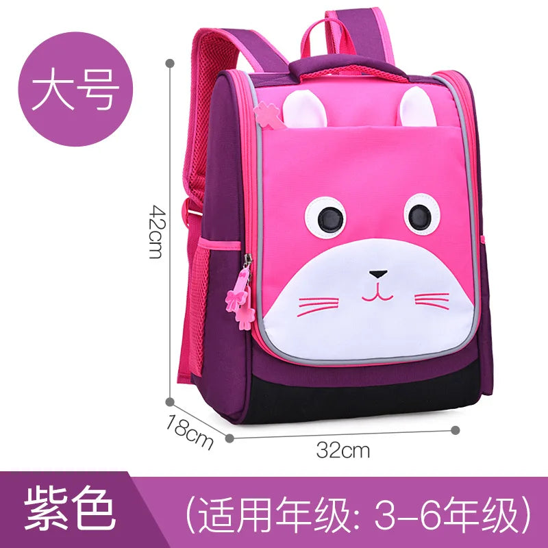 Waterproof Kids School Bag Boys Girls Cartoon Backpack