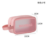 Waterproof Cosmetic Bag Portable PU Transparent Wash Bag