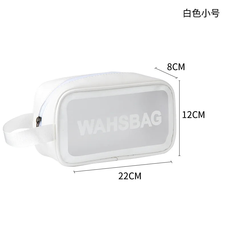 Waterproof Cosmetic Bag Portable PU Transparent Wash Bag