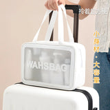 Waterproof Cosmetic Bag Portable PU Transparent Wash Bag