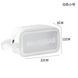 Waterproof Cosmetic Bag Portable PU Transparent Wash Bag