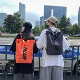 Watertight Couples Backpack Long School Bag Orange Kna