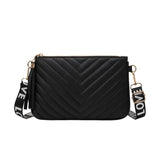 Wave Pattern Embroidery Bag Women's Fresh Sweet Messenger Shoulder Crossbody