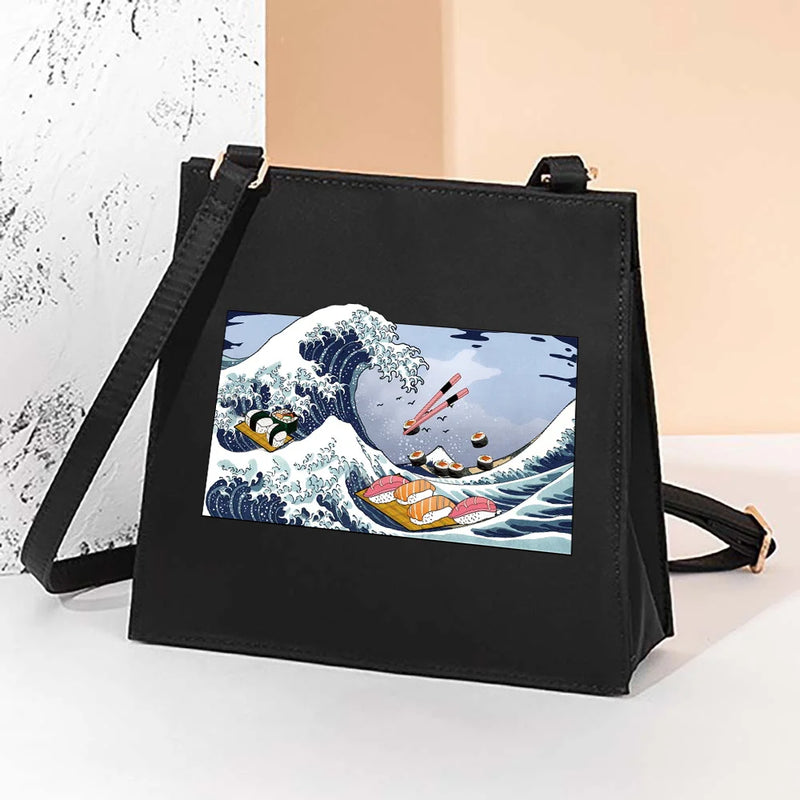 Wave Pattern Square Bags Casual Women's Bag Crossbody Shoulder Bag