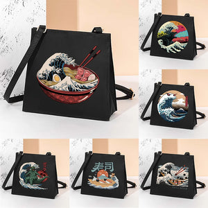 Wave Pattern Square Bags Casual Women's Bag Crossbody Shoulder Bag