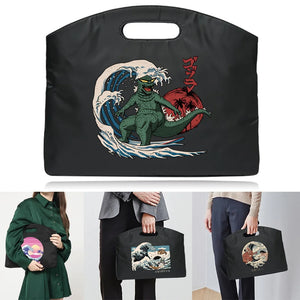 Wave Printed Briefcase Document Bag Office Tote Business File