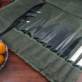 Waxed Canvas Cooking Chef Bag Roll Bag Carry Case Bag