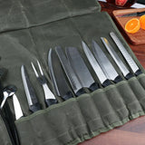 Waxed Canvas Cooking Chef Bag Roll Bag Carry Case Bag