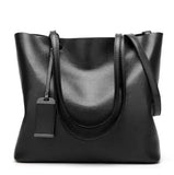 Leather Bucket Bag Double Strap Handbag Shoulder Bags