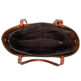 Leather Bucket Bag Double Strap Shoulder Bag