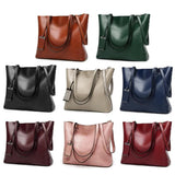 Leather Bucket Bag Double Strap Shoulder Bag