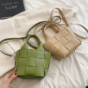 Women's Summer Bucket Tote Crossbody Bag Pu Leather Handbag