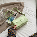 Women's Weave PU Leather Fanny Pack Waist Belt Bag