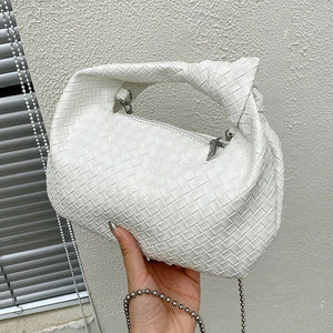 PU Leather Small Crossbody Bag with Chain Shoulder Handba