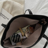 Vintage Plaid Shoulder Bags Women Casual Totes Handbag