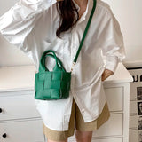 Weave Shoulder Crossbody Bags High Leather Handbags