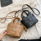Weave Shoulder Crossbody Bags High Leather Handbags