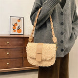 Plush Winter Shoulder Bag for Women