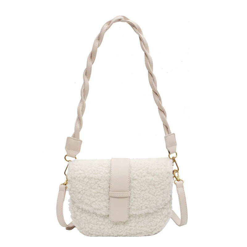 Plush Winter Shoulder Bag for Women