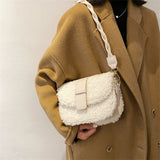 Plush Winter Shoulder Bag for Women